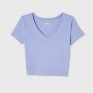 Wild Fable™ Cropped T-shirt Periwinkle Small